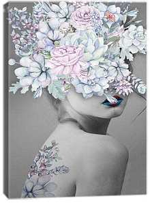 Панно с рисунком цветы Design Studio 3D 5D 1 модуль Невинная красота. Арт 1