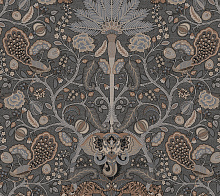 Коричневые обои с узором Loymina British Style Garden Brit 10 011