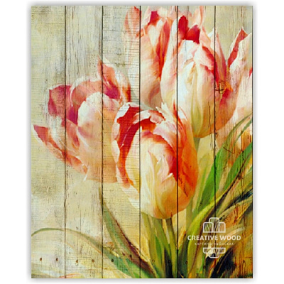 Картины Цветы -16 Тюльпаны, Цветы, Creative Wood