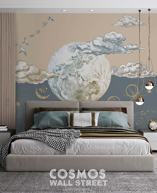 Фотообои в интерьере артикул Cosmos 12, COSMOS, Wall street