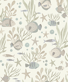 Серые обои для стен Grandeco Little Dreamers LD 3301