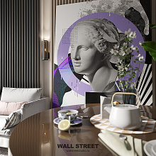 Фиолетовое панно для стен Wall street Волборды ANTIQUE-14